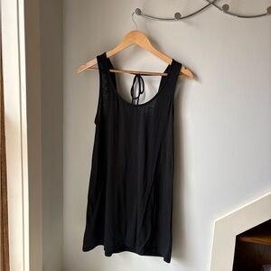 Target Black Sleeveless Tie-Back Tank Top